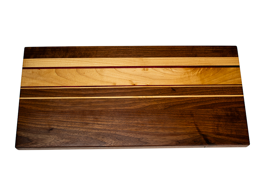 Walnut serving board top view